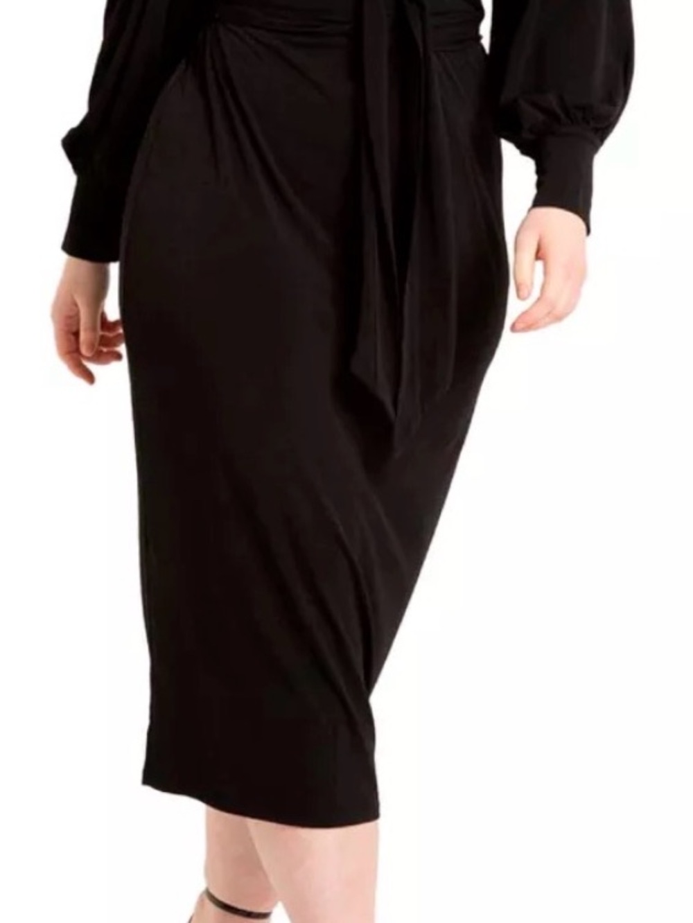 Eloquii Black Midi Pencil Dress